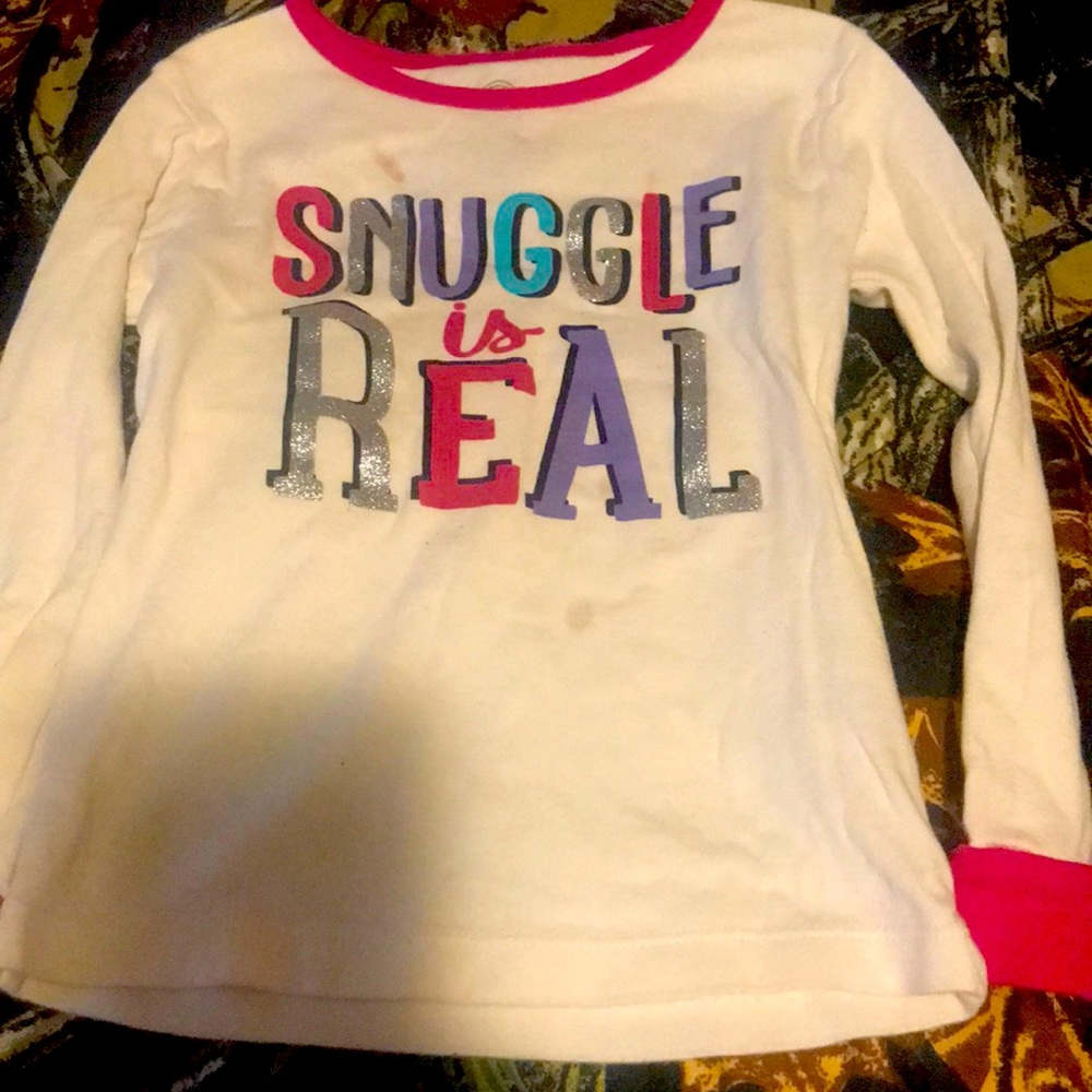 Snuggle is real pj set size 3t